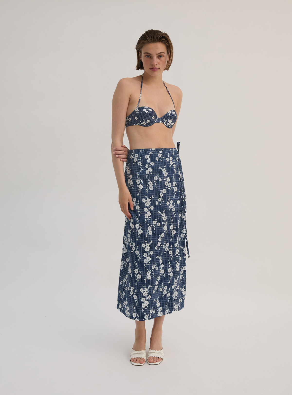 Carmen Floral Cotton Wrap Skirt