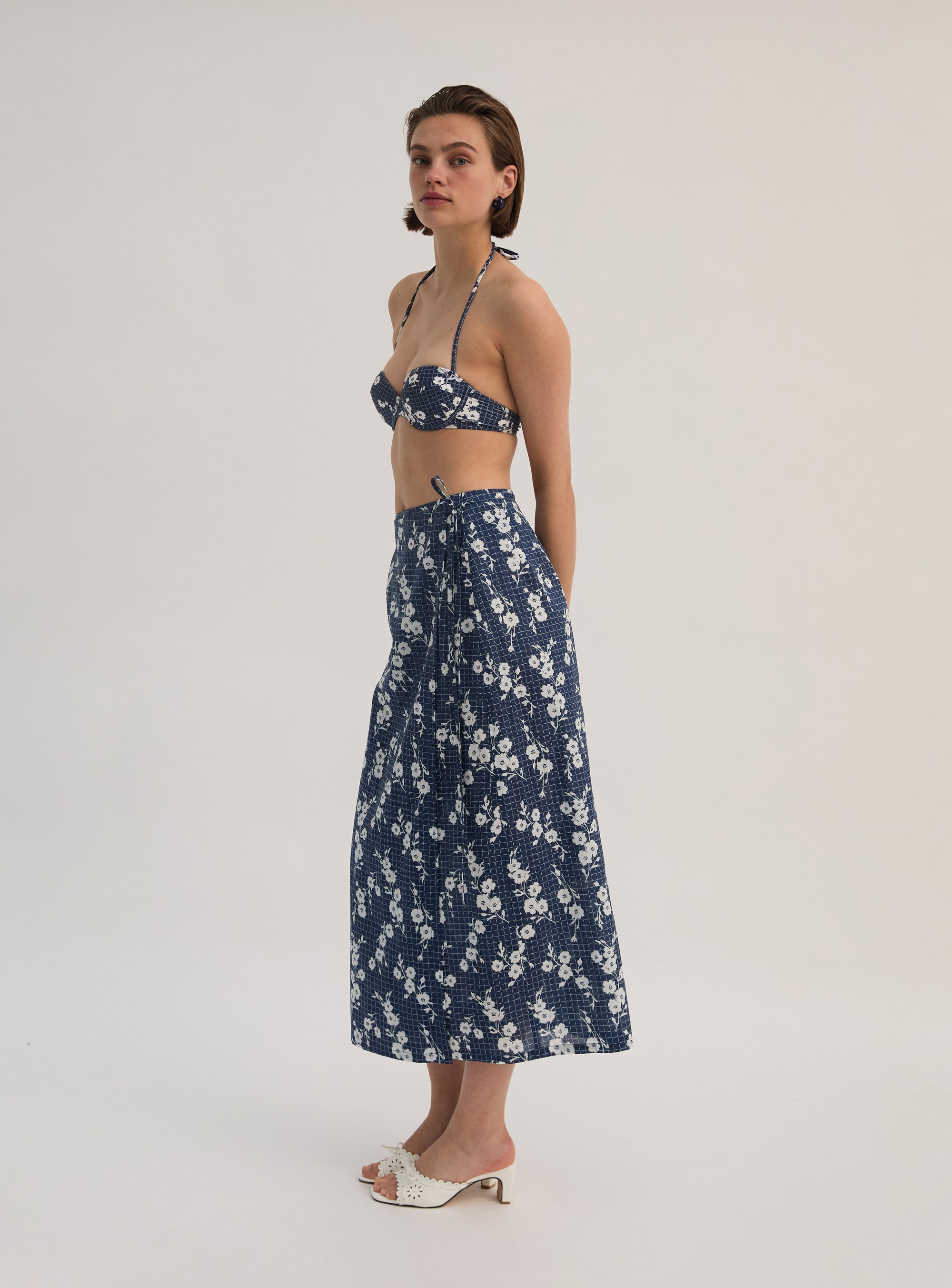 Carmen Floral Cotton Wrap Skirt