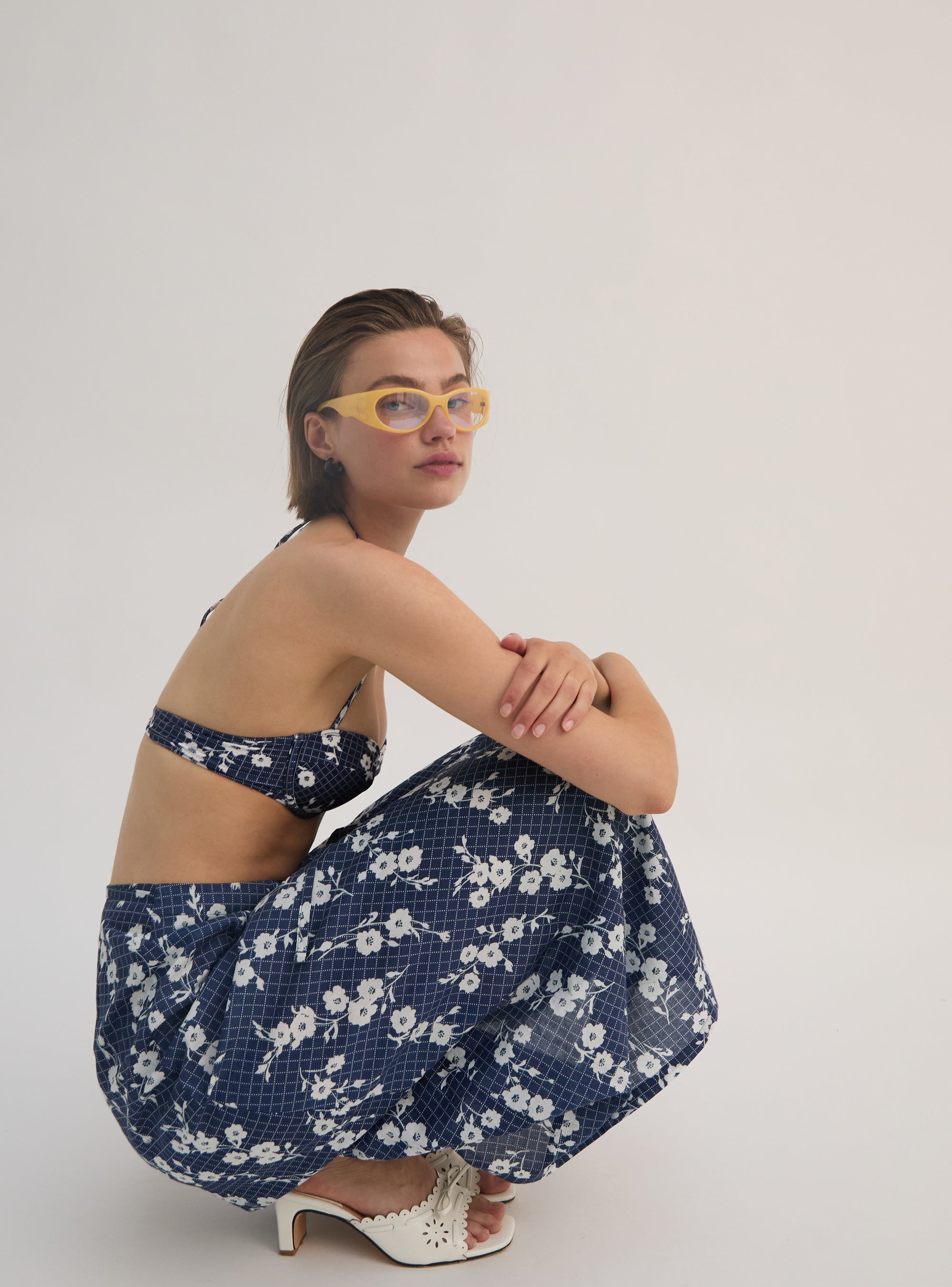 Carmen Floral Cotton Wrap Skirt