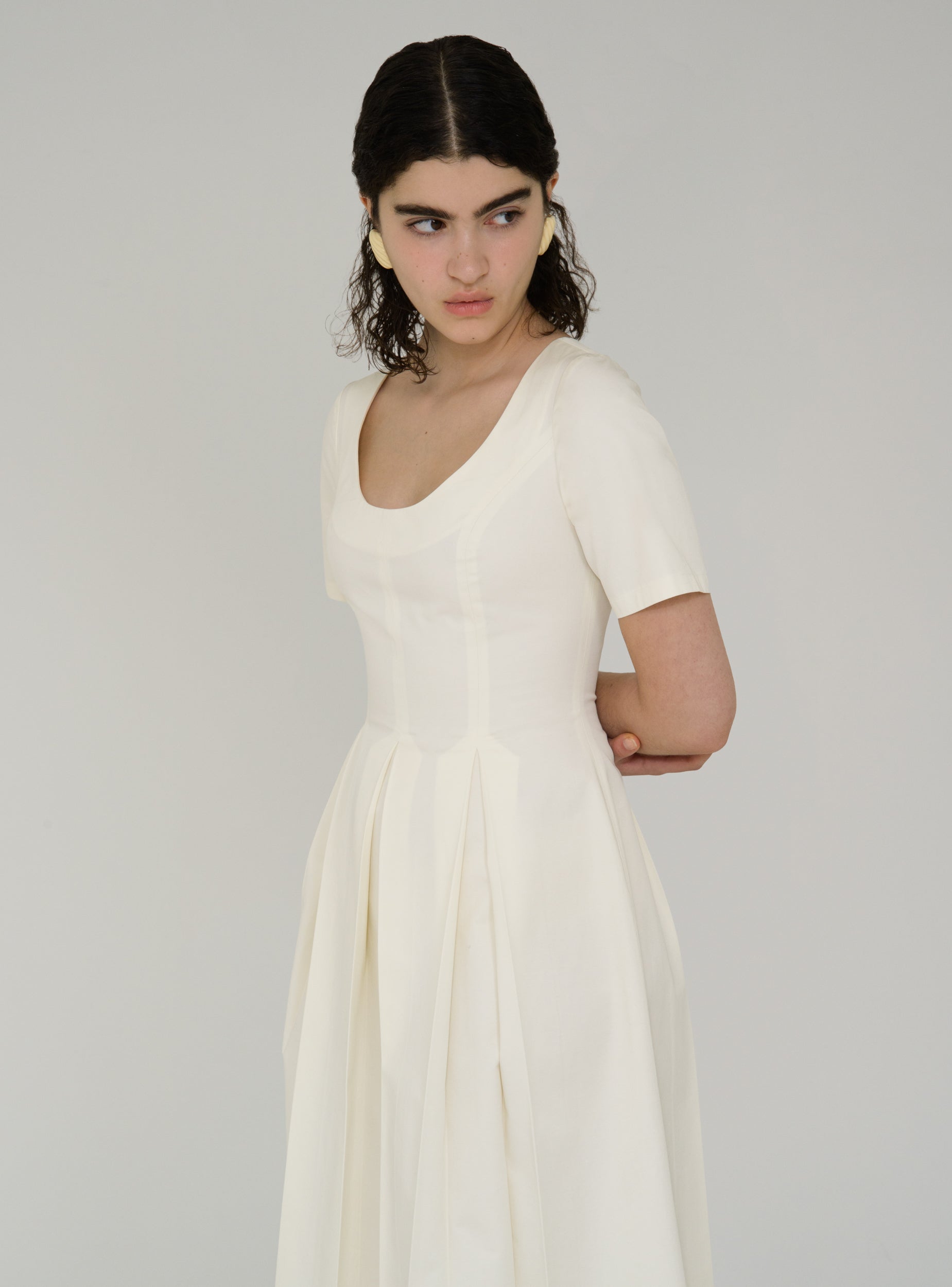 Cotton Pleat Dress