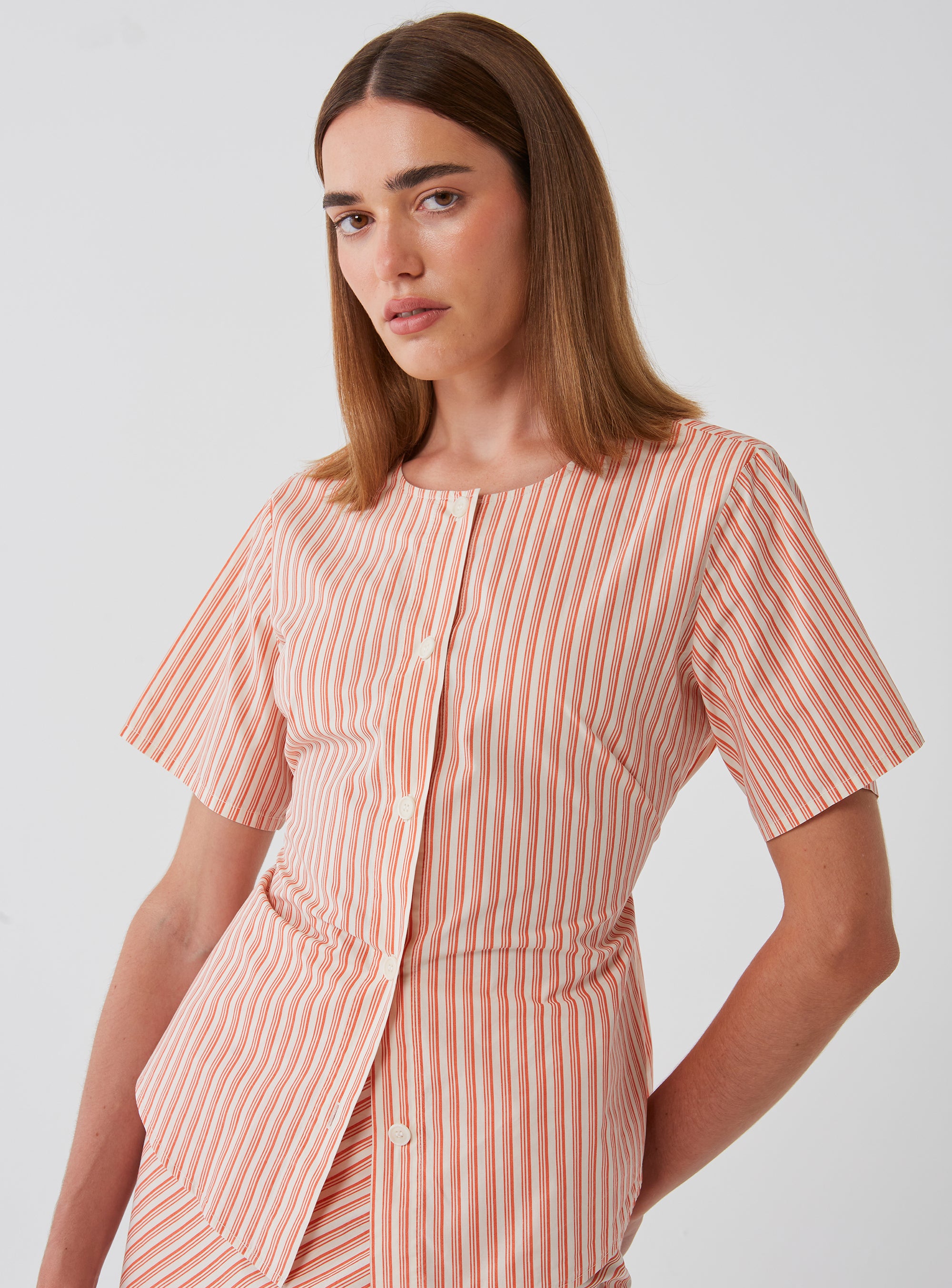 A&S SHORT SLEEVE TENT LINE BLOUSE 【 美品 】